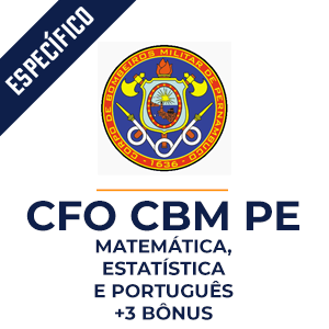 Matemática, Raciocínio Lógico, Estatística e Português para CFO CBM PE  - Dobradinha MPP do Básico ao Avançado